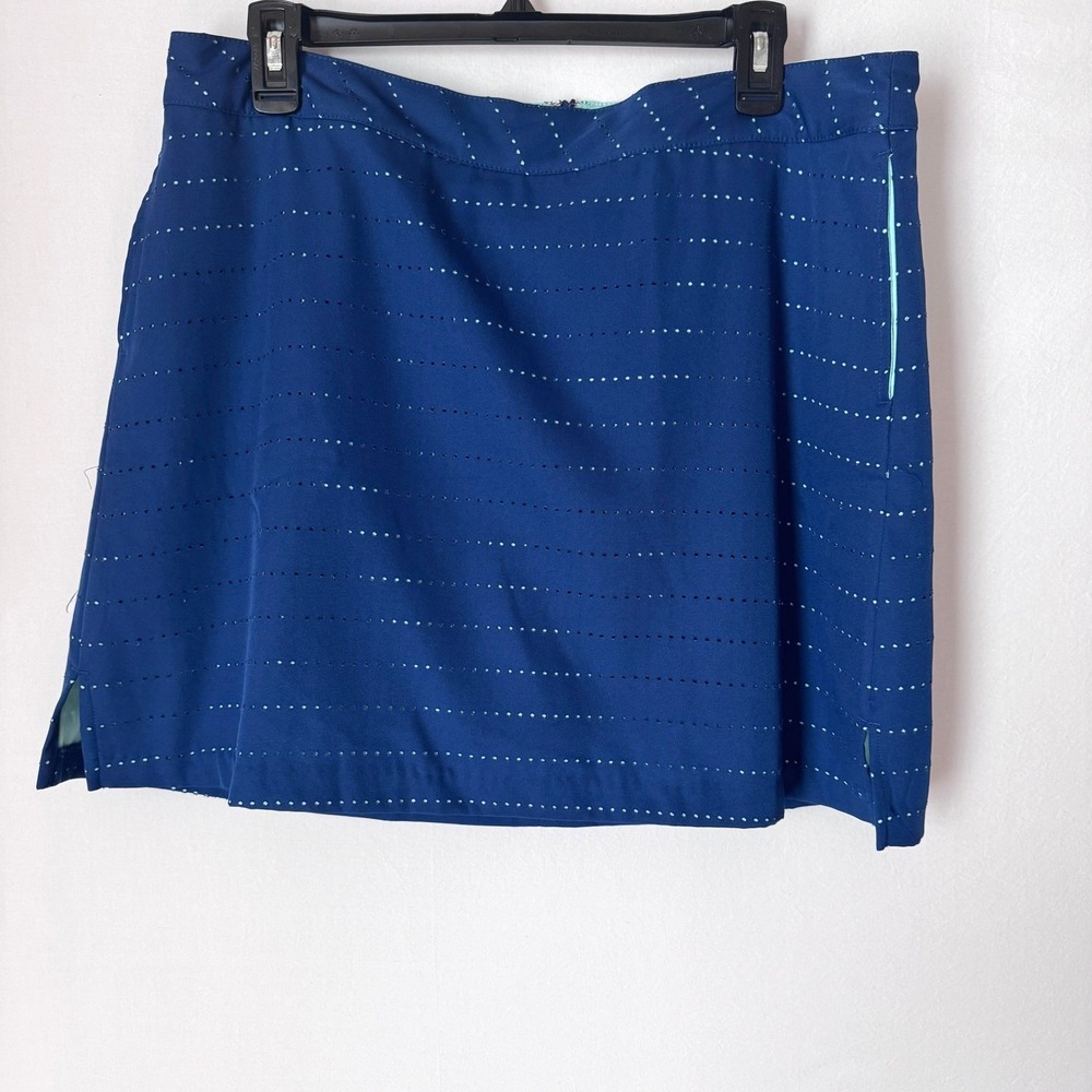 Lady Hagen Skort Athletic Golf Tennis Women 12 Blue Laser Cut Eyelet
